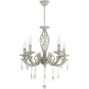 Candelabru Pandora Alb Vintage 5xE14 60W Reduceri