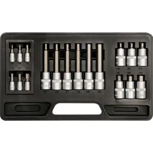 Trusa biti 18buc 3-12mm hex YT-7752 Noutate