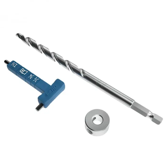 Set burghiu, inel si cheie imbus pentru gaurire la unghi in lemn Kreg KPHA540, 3 piese Ieftin