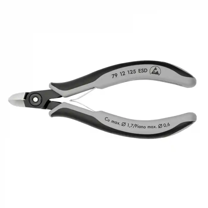 Preț mic Cleste de electronist cu taiere diagonala Knipex 79 12 125 ESD, 125 mm