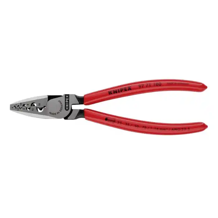 Ofertă limitată Cleste profesional pentru sertizat ferule Knipex 97 71 180, 180 mm