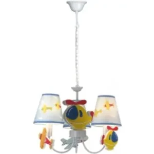 Lustra Airplane Multicolor 3XE14 40W Plată securizată