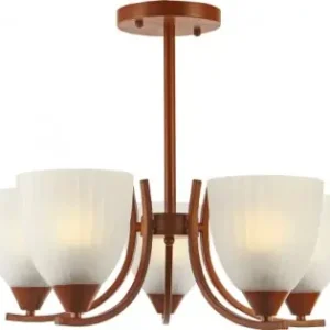 Retur gratuit Lustra Angi Maro+Alb 5XE27 60W