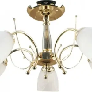 Livrare rapidă Lustra Blossom Auriu+Alb 5xE27 60W