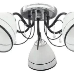 Lustra Clover Crom+Negru+Alb 5xE27 60W Ofertă specială