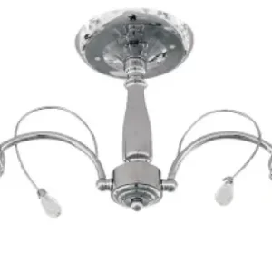 Livrare expres Lustra Dante Crom+Alb 2xE27 60W