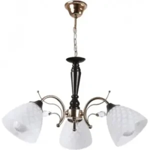 Lustra Dotty Alb+Auriu/Wenge 3XE27 60W Reducere