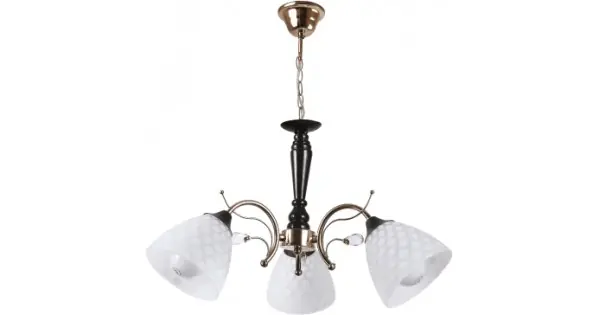 Lustra Dotty Alb+Auriu/Wenge 3XE27 60W Reducere