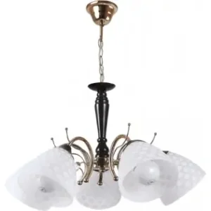 Retur gratuit Lustra Dotty Alb+Auriu/Wenge 5XE27 60W