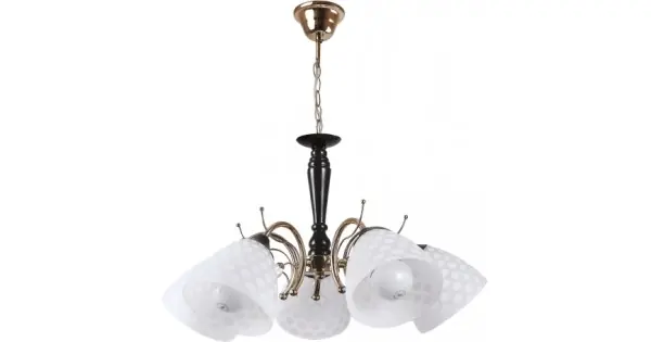 Retur gratuit Lustra Dotty Alb+Auriu/Wenge 5XE27 60W