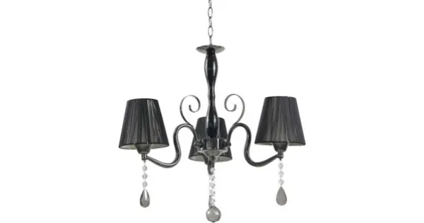 Transport gratuit Lustra Equinox Negru 3xE27 60W