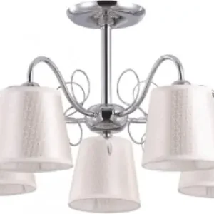 Lustra Ivy Crom+Alb 5xE27 60W Cel mai vândut