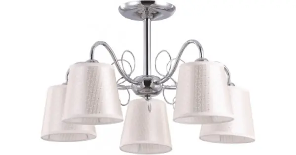 Lustra Ivy Crom+Alb 5xE27 60W Cel mai vândut