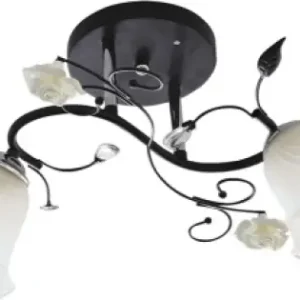 Promoție Lustra Lady Crom+Negru+Alb 2xE27 60W