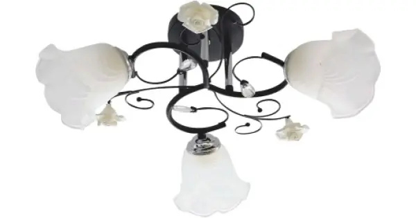 Lustra Lady Crom+Negru+Alb 3xE27 60W Ofertă specială