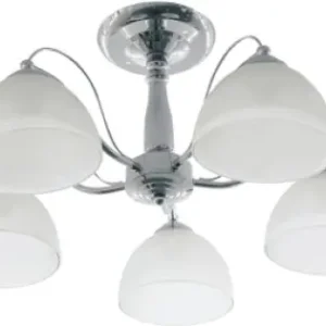 Reduceri Lustra Morrigan Crom+Alb 5xE27 60W