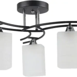 Lustra Nara Crom+Negru+Alb 3xE27 60W Discount