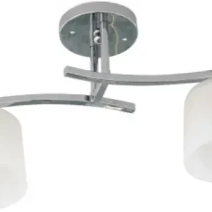 Lustra Nora Crom+Alb 2xE27 60W Preț promoțional