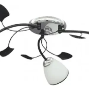 Lustra Oasis Crom+Negru+Alb 3xE27 60W Ieftin