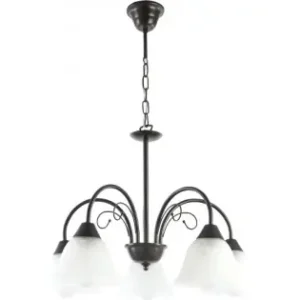 Lustra Olga Negru+Alb 5XE27 60W Cel mai bun preț