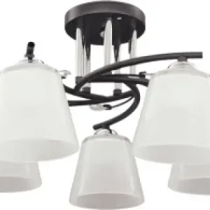 Super ofertă Lustra Valentine Crom+Negru+Alb 5xE27 60W