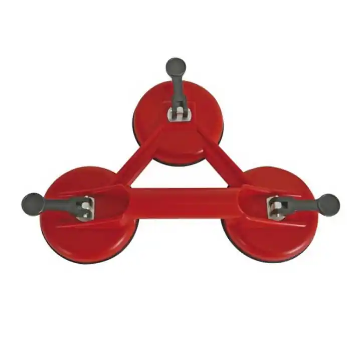 Livrare gratuită Dispozitiv pentru manipulat sticla cu trei ventuze Toolland HSC3, Ø115 mm