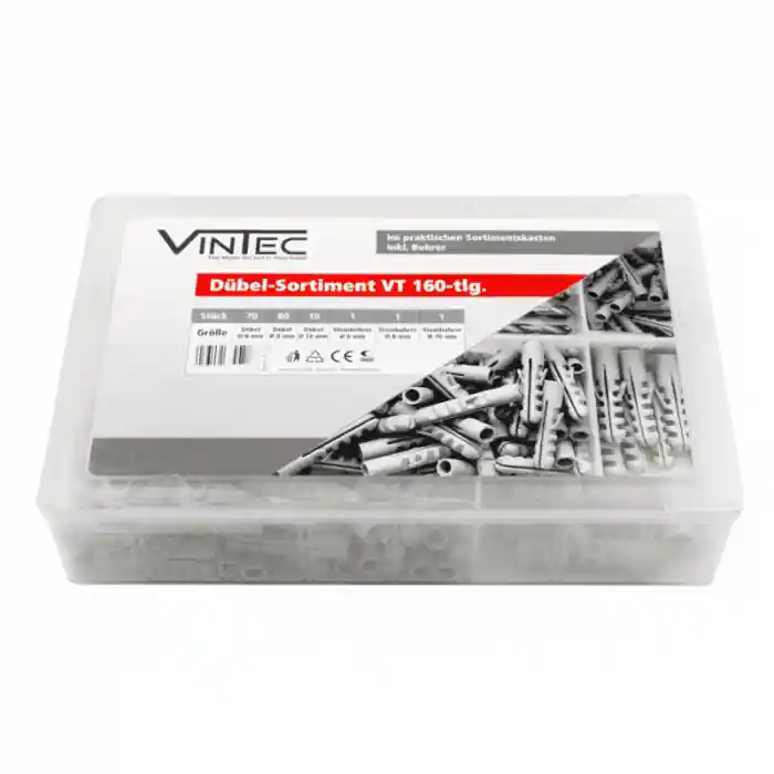 Set dibluri si burghie VT160 Vintec 74528, 163 piese Retur ușor