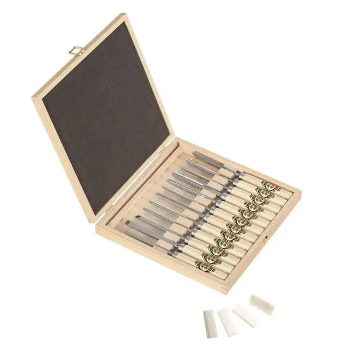 Plată securizată Set de dalti profesionale pentru lemn Kirschen 3154000, 12 piese