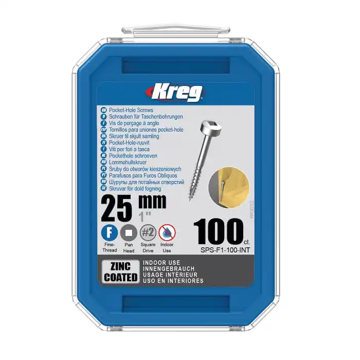 Set holtsuruburi pentru gauri in lemn Kreg SPS-F1-100, Ø8x25 mm, 100 bucati Mai ieftin