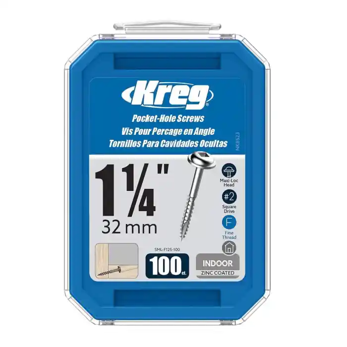 Super ofertă Set holtsuruburi pentru gauri in lemn Kreg SML-F125-100, Ø8x32 mm, 100 bucati