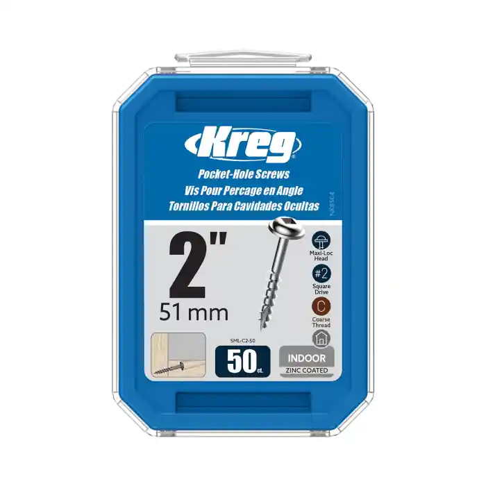 Super ofertă Set holtsuruburi pentru gauri in lemn Kreg SML-C2-50, Ø8x50 mm, 50 bucati
