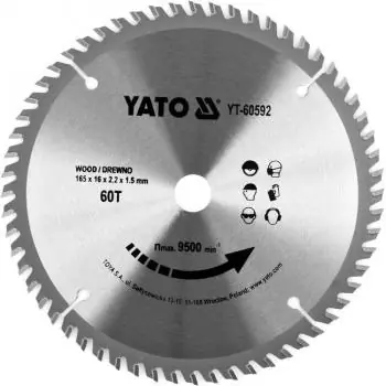 Bestseller Disc circular pentru lemn 165x60tx16mm YT-60592