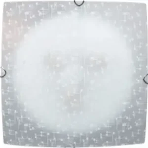 Plafoniera Vibrato Alb 3XE27 60W 400X400 Noutate