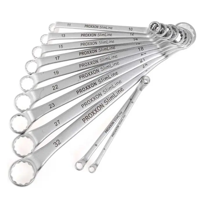 Preț redus Set chei inelare dublu cotite Slim Line Proxxon 23812, Ø6-32 mm, 11 piese