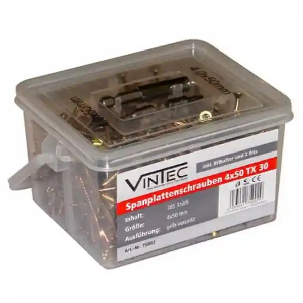 Set suruburi Vintec 75002, Ø4x50 mm, 385 piese Comandă acum