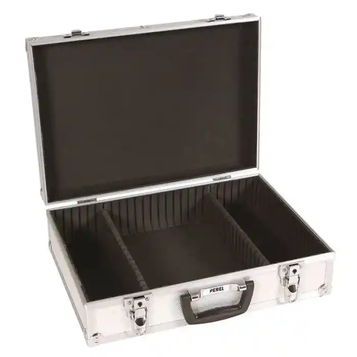 Noutate Cutie de scule din aluminiu Perel 1819, 42.5 x 33.5 x 12.5 cm