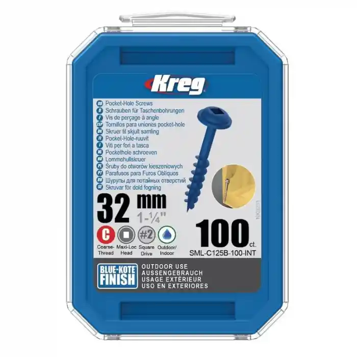 Set holtsuruburi pentru gauri in lemn Kreg SML-C125B-100-INT, Ø8x32 mm, 100 bucati Ofertă specială