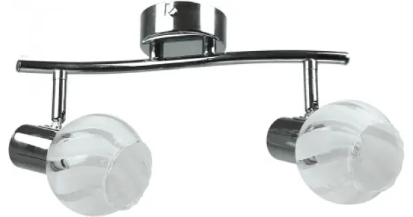 Spot Bara Orbit Alb+Crom 2XE14 40W Reducere specială