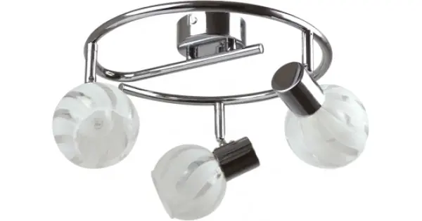 Cel mai vândut Spot Bara Orbit Alb+Crom 3XE14 40W Circular