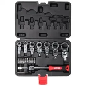 Set 20 buc. chei unghiulare cu clichet, 6-19mm, CrV, capete interschimbabile DEDRA 17L5001 Transport gratuit