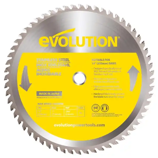 Disc pentru fierastrau circular, taiere inox Evolution 90BLADE-0521, Ø355 x 25.4 mm, 90 dinti Promoție