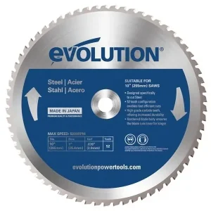 Disc pentru fierastrau circular, taiere otel Evolution M255TCT-52MS-1396, Ø255 x 25.4 mm, 52 dinti Preț mic