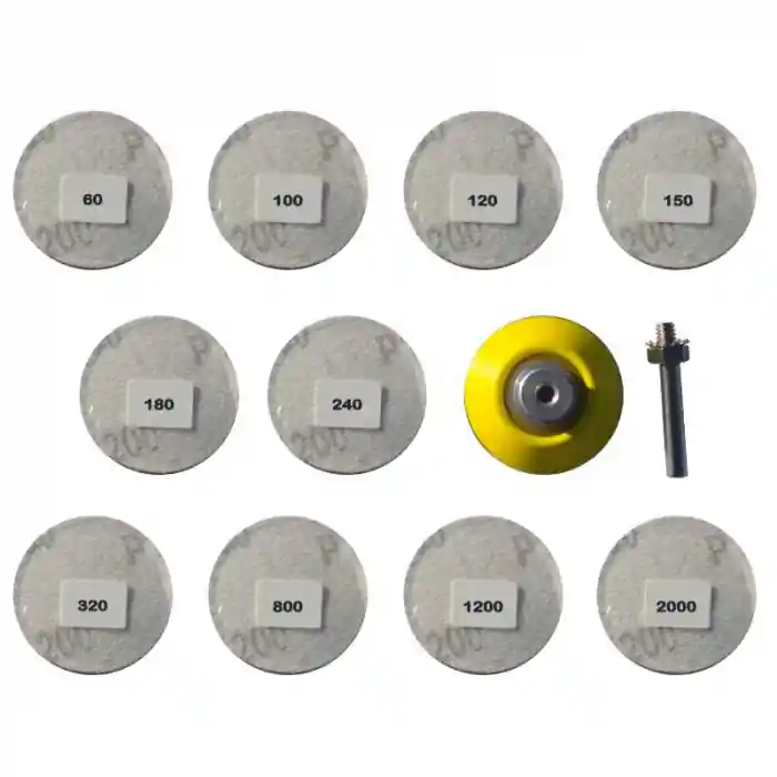 Set discuri abrazive pentru masini de gaurit si insurubat Troy 25930, Ø50 mm, granulatie P60-P2000, 100 piese Preț redus