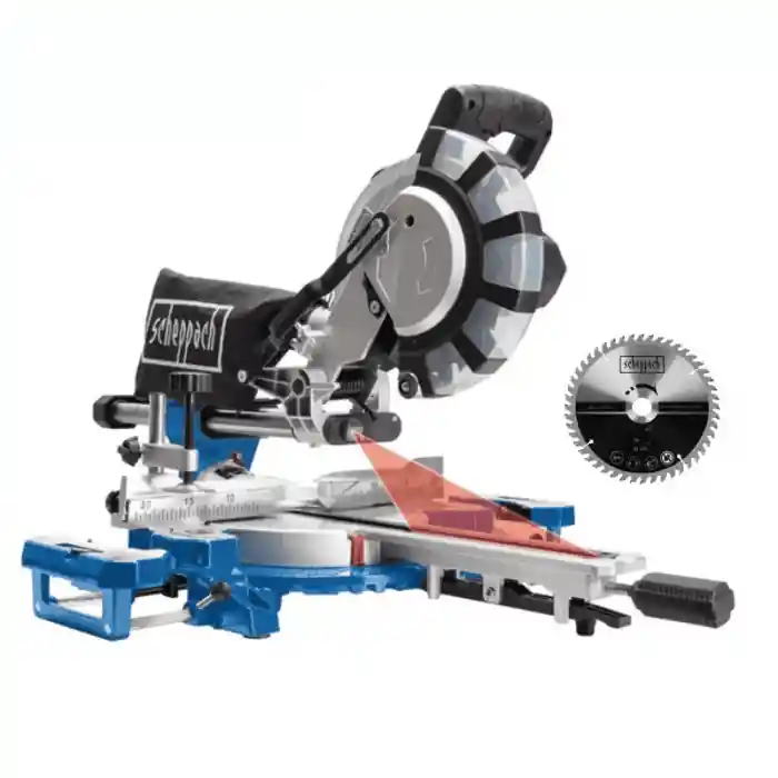 Reducere extra Fierastrau circular de masa culisant cu laser HM 254 SPX Scheppach 5901222901, 2200 W, Ø254 mm