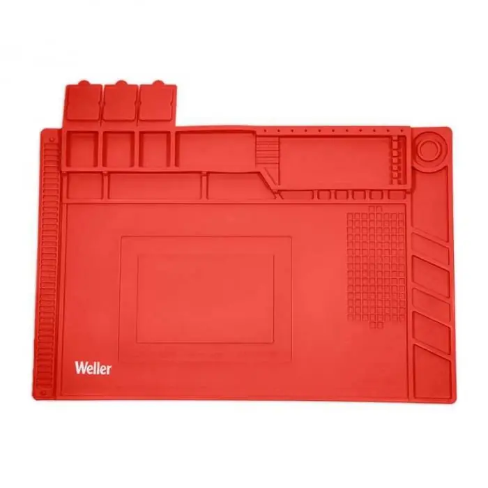 Retur ușor Covoras multifunctional din silicon pentru pistoale de lipit Weller WLACCWSM2-02EU, 455 x 300 mm, 500 °C