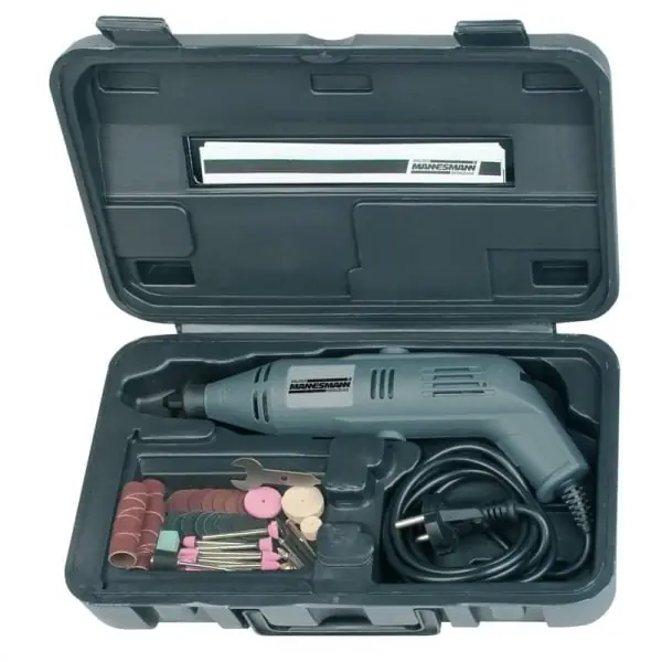 Cumpărături sigure Set mini-polizor si accesorii Mannesmann 92575, 130 W, 50 piese