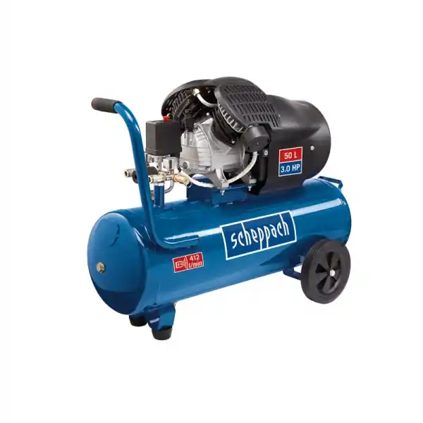 Livrare gratuită Compresor cu doi cilindri HC52DC Scheppach 5906101901, 2200 W, 50L, 8 bari