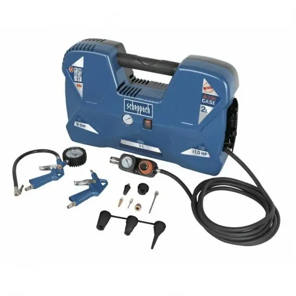 Compresor AIRCASE Scheppach 5906118901, 1100 W, 2L, 8 bari Cumpărături sigure