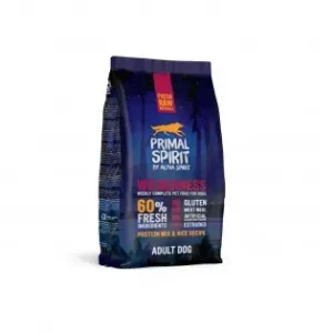 Hrana uscata Premium presata la rece pentru caine Primal Spirit, Wilderness, cu 60% carne de porc, pui si peste, 1 kg Preț promoțional