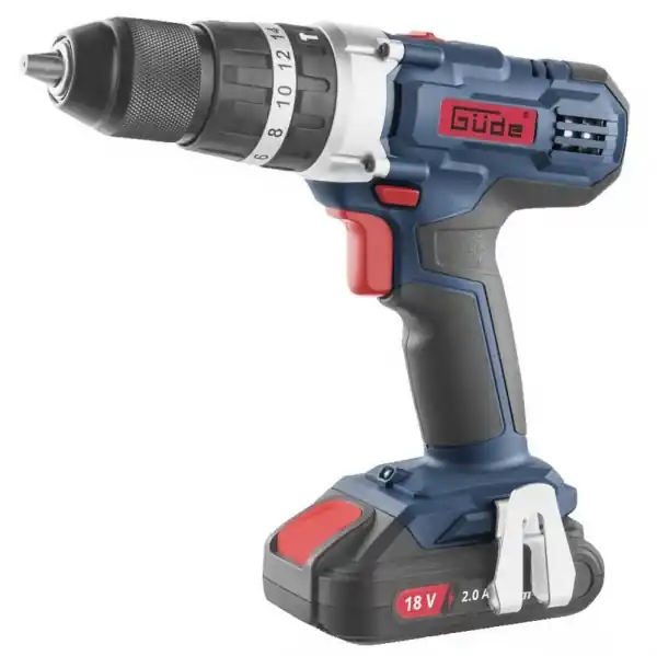 Masina de gaurit si insurubat de impact cu acumulator plus accesorii BSB 18-201-30K Gude 58504, 18 V, 2 Ah Cumpărături sigure